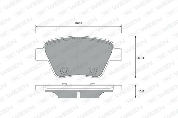 Тормозные колодки, дисковые, задние, Audi A1, A3; Skoda Octavia (1Z3,5E3), Superb, Yeti; VW Bettle, Caddy III, Golf VI/VII, J ween 151-2733 1шт