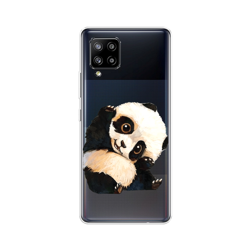 Силиконовый чехол на Samsung Galaxy A42 / Самсунг Галакси A42 Большеглазая панда, прозрачный