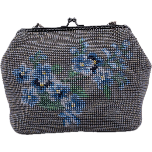 Сумка Королевство Птички & Бабочки, фактура зернистая, рельефная, серый