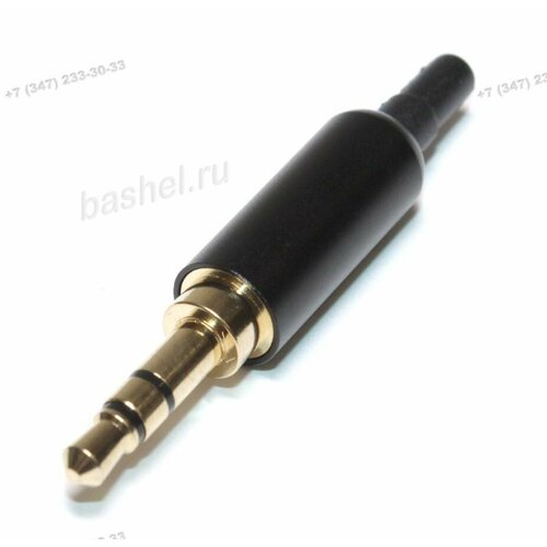 Штекер Джек 35 мм стерео метал позол мини корпус резина электротовар 659₽