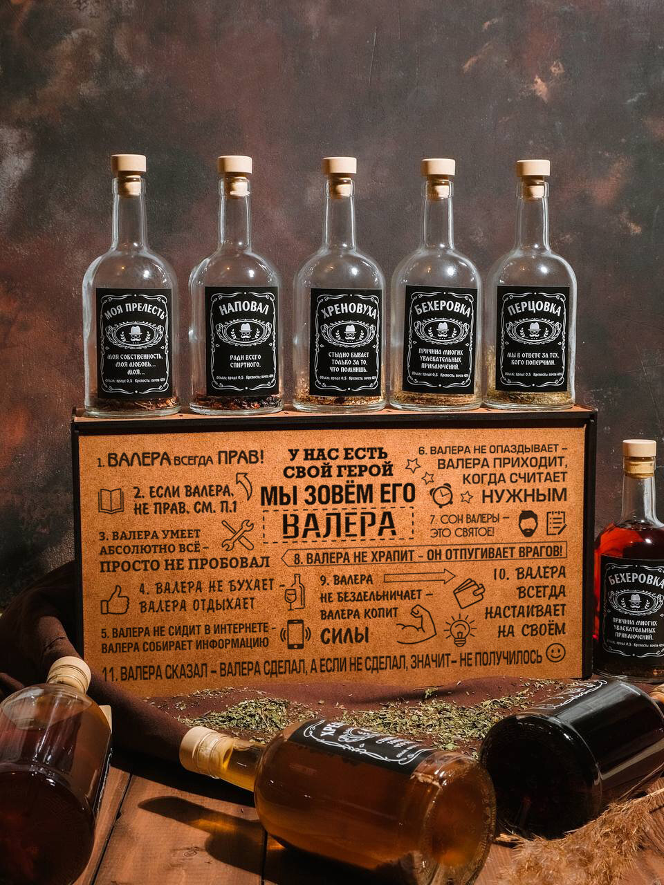 Набор именной для приготовления настоек мужчине