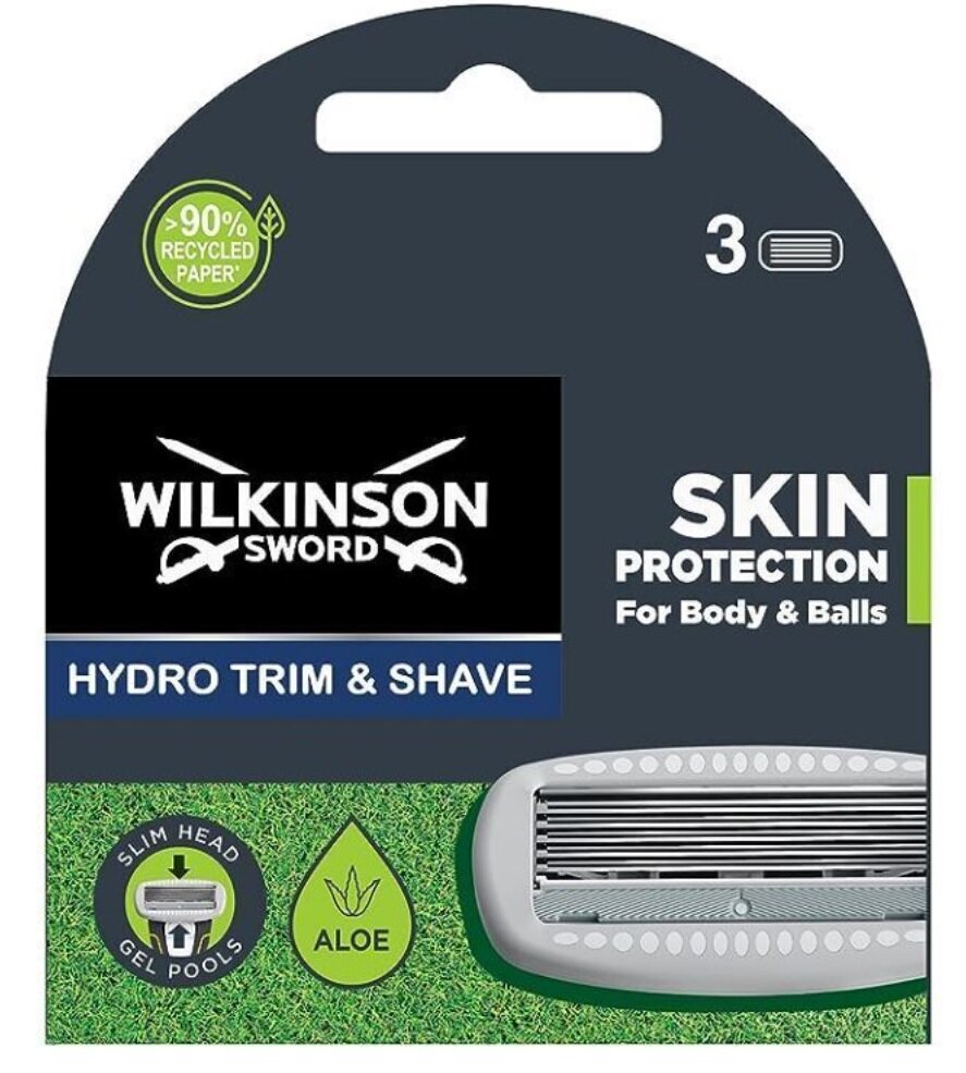 Сменные кассеты для бритвы Wilkinson Sword Hydro Trim & Shave 3 шт.