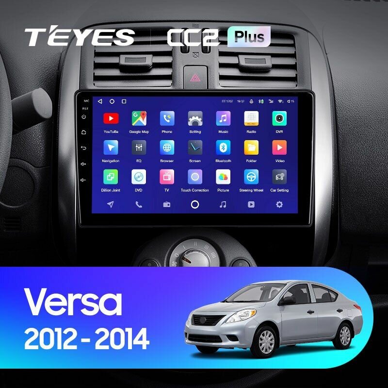 Штатная магнитола TEYES CC2 Plus 9.0" 4 Gb для Nissan Versa 2012-2014