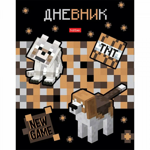 Дневник школьный твердая обложка (Hatber) New game матовая ламинация УФ-лак арт.40ДТ5лвлВ_31121