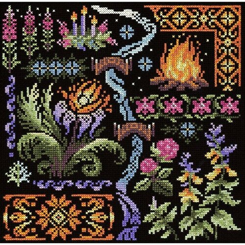 Набор для вышивания Семплер Ночь на Ивана Купала 19 19 см 1171₽