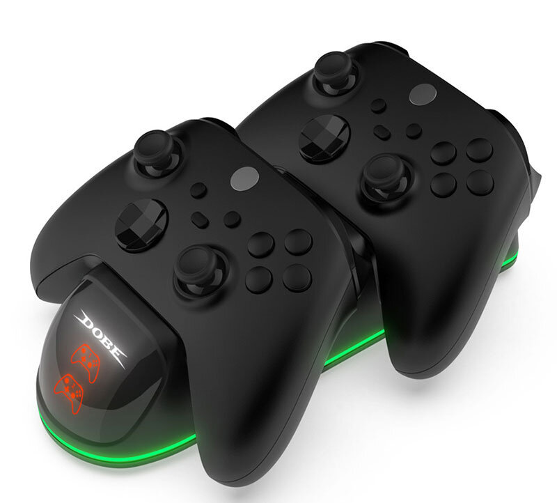 Зарядная станция с 2 аккумуляторами 1200 мАч для геймпадов Xbox (Dobe TYX-1623X) — фото 1