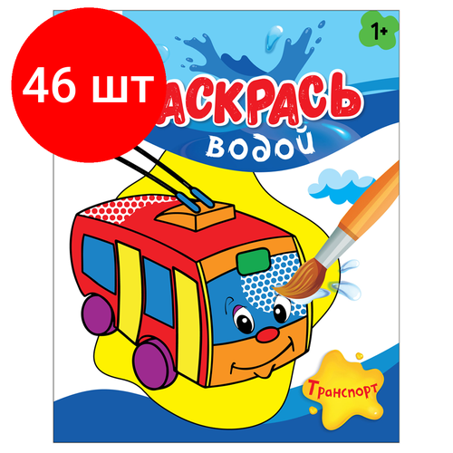 Комплект 46 шт, Раскраска водная 200*250 ТРИ совы 