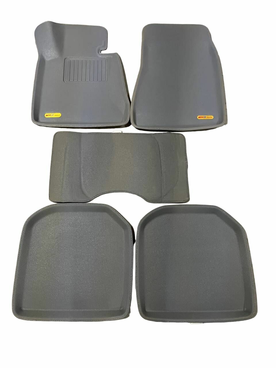 фото Коврики в машину для BMW / БМВ 7 (E65/66L) 2001-2008 г. - 3D серый "Kagu"