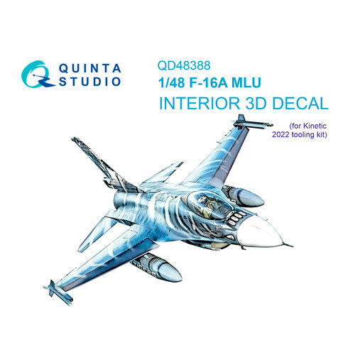 QD48388 3D Декаль интерьера кабины F-16A MLU (Kinetic)