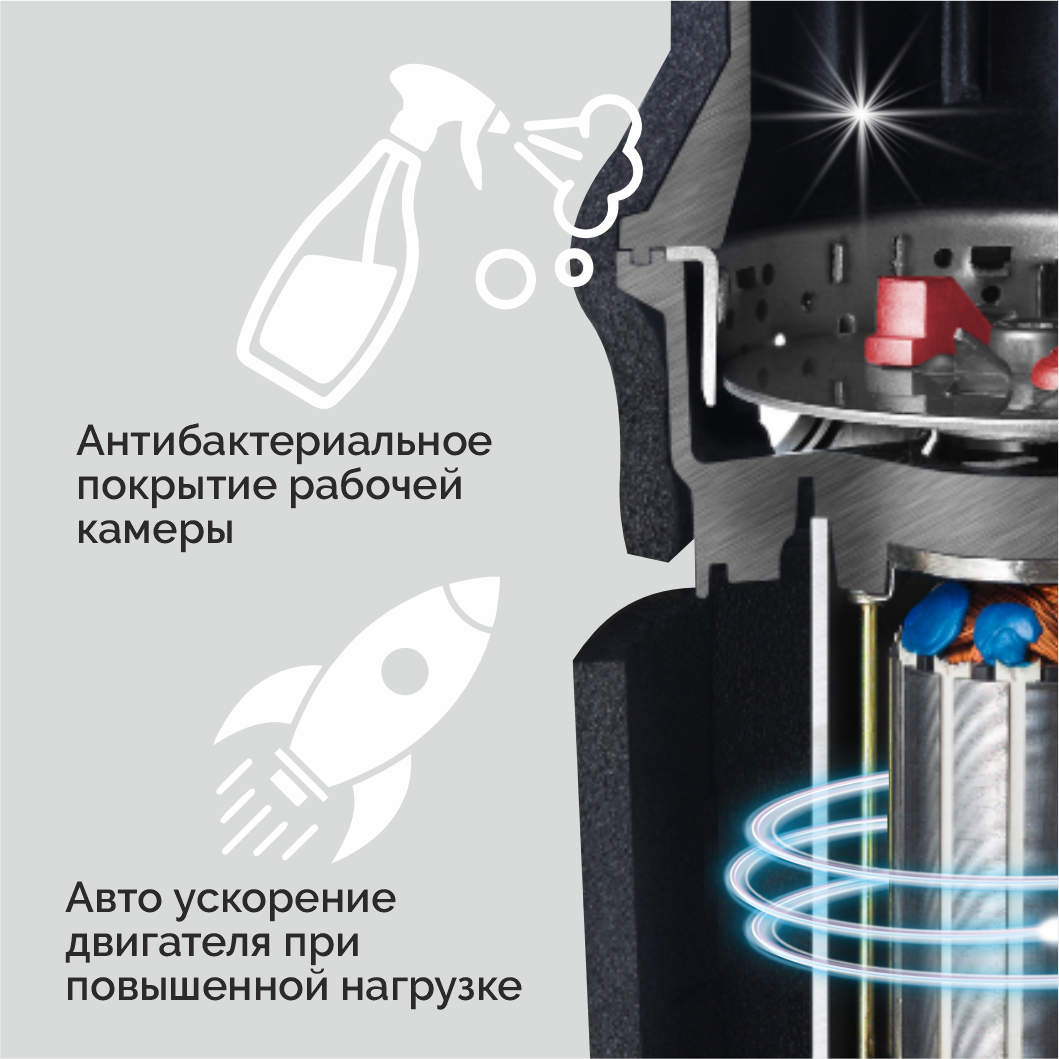 Измельчитель пищевых отходов WF F-62 Powerful кухонный бытовой под раковину