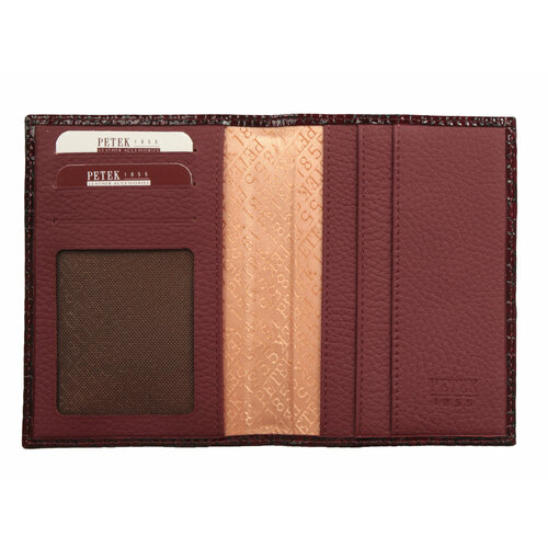 Обложка-карман для паспорта Petek 1855 обложка с карманами под карты 501K.091.03, бордовый обложка petek 1855 черный