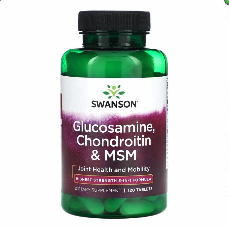 Swanson Glucosamine Chondroitin Msm, 120 таблеток