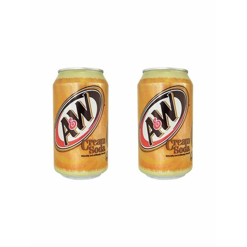 Сильногазированный напиток A&W Cream Soda (Крем сода), 355 мл, 2шт