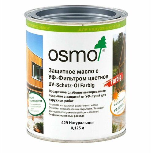 Защитное масло с УФ-фильтром цветное 429 Натуральное OSMO 125мл