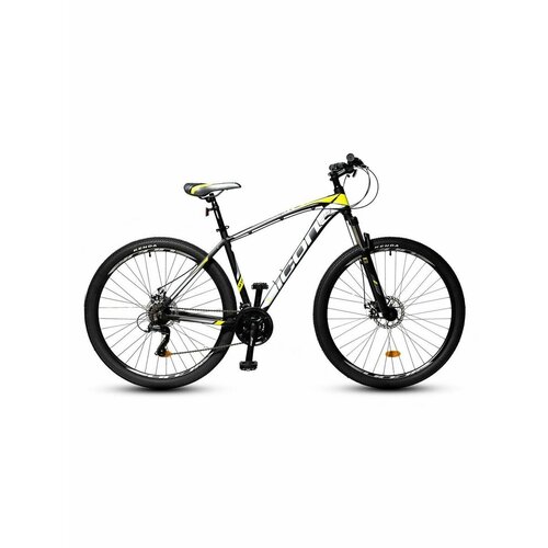 Велосипед взрослый горный 29 HORST Icon рама 17 2023 года черно-белый салатовый велосипед горный horst genesis 15 22