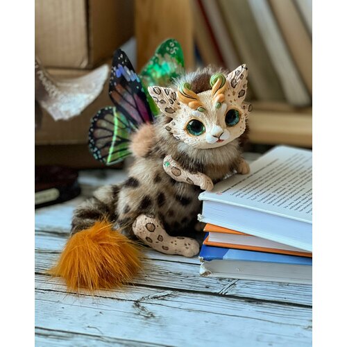 Киттенфлай леопардовый Игрушка авторская ручная работа 7499₽