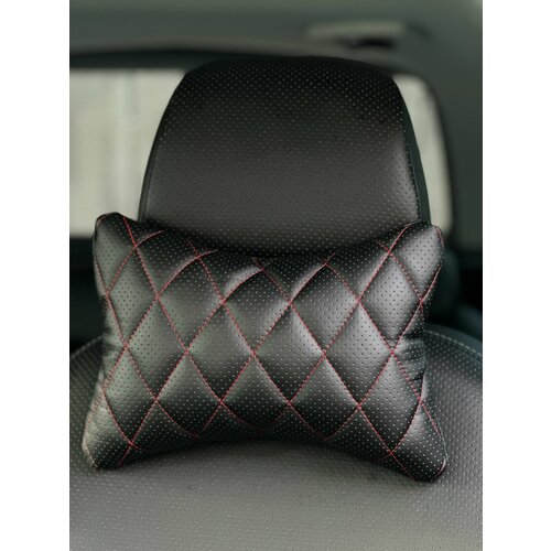 Подушка автомобильная из экокожи под голову, подголовник в машину для водителей