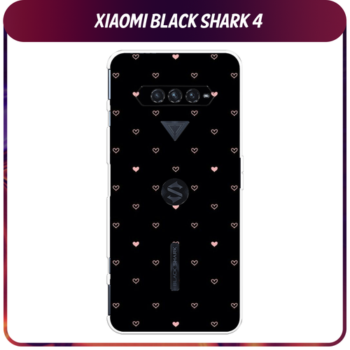 Силиконовый чехол на Xiaomi Black Shark 4/4S/4S Pro/4 Pro / Сяоми Black Shark 4/4 Про Чехол с сердечками силиконовый чехол на xiaomi black shark 4s pro сяоми блэк шарк 4s про геометричный мрамор