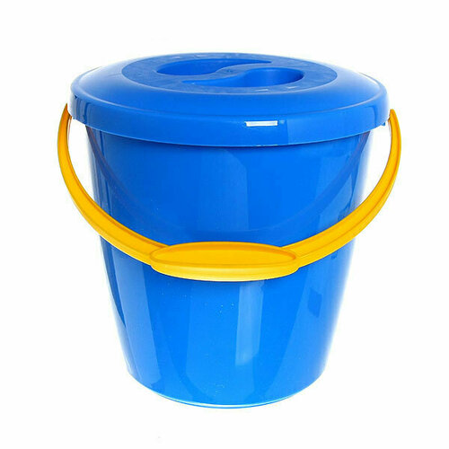 Ведро с крышкой и мерной шкалой, с утолщённой стенкой, 10 л.