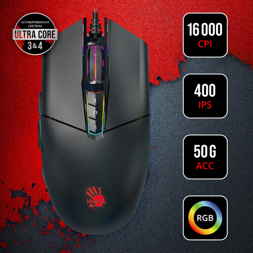 Мышь A4Tech Bloody P91 Pro черный оптическая 16000dpi USB30 8but 379900₽