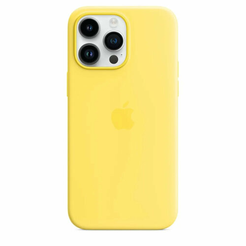 Чехол MagSafe для iPhone 14 Pro силиконовый (желтый) / Silicone Case with MagSafe - Canary Yellow