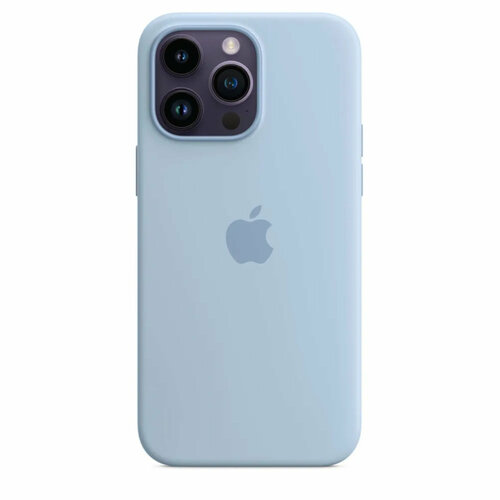 Чехол MagSafe для iPhone 14 Pro Max силиконовый (голубой) / Silicone Case with MagSafe - Sky чехол iphone 14 pro max silicone case magsafe chalk pink розовый мел