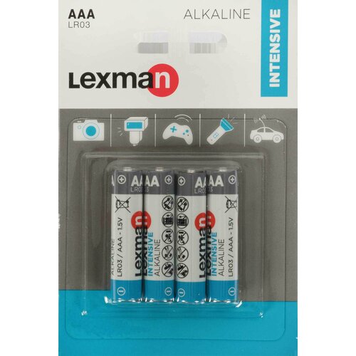 Батарейка Lexman Intensive AAA (LR03) алкалиновая 4 шт.