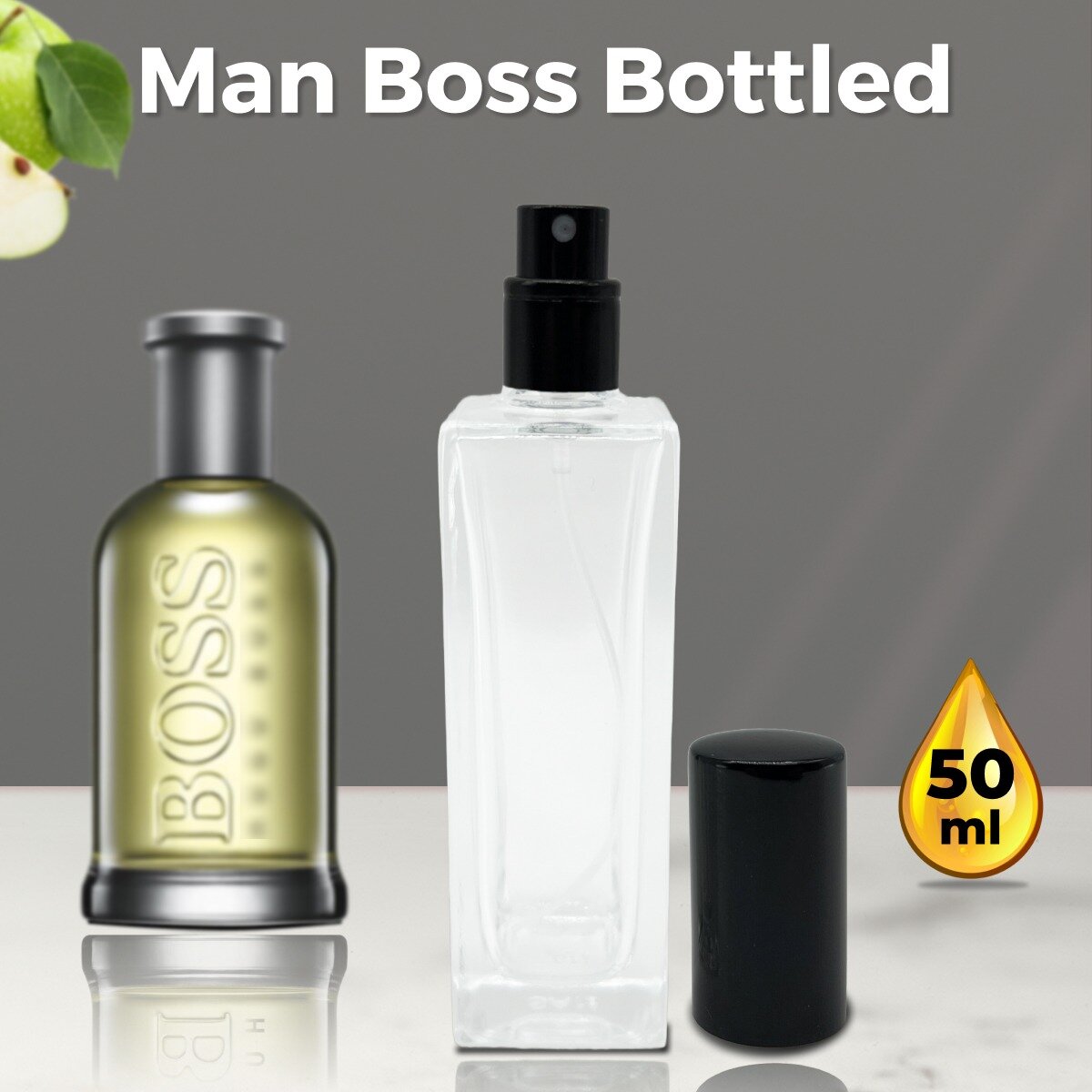 "Boss Man Bottled" - Духи мужские 50 мл + подарок 1 мл другого аромата