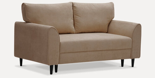 Изображение товара Диван-кровать прямой раскладной Касита 157х88х93 см, еврокнижка, спальное место: 190х121 см, велюр пудра