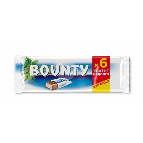 Батончик Bounty шоколадный 27.5г х 6шт, 165г.