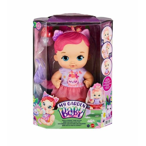 Кукла Mattel My Garden Baby Baby - розово-фиолетовый котенок HHL21 3799₽