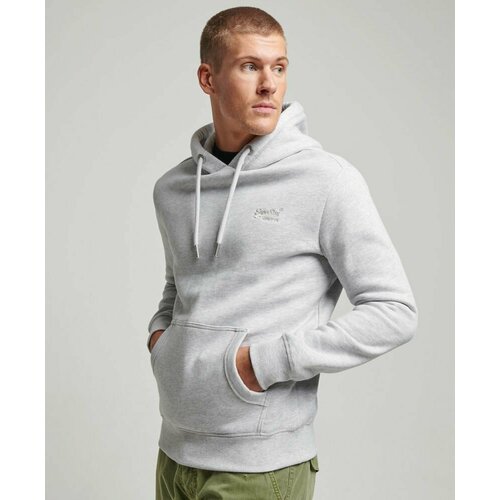 Худи Superdry ESSENTIAL LOGO HOODIE, размер 3XL, серый