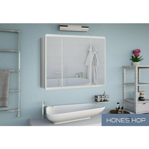 Зеркало для ванной Галлия ЛДСП белый, 100х13х91