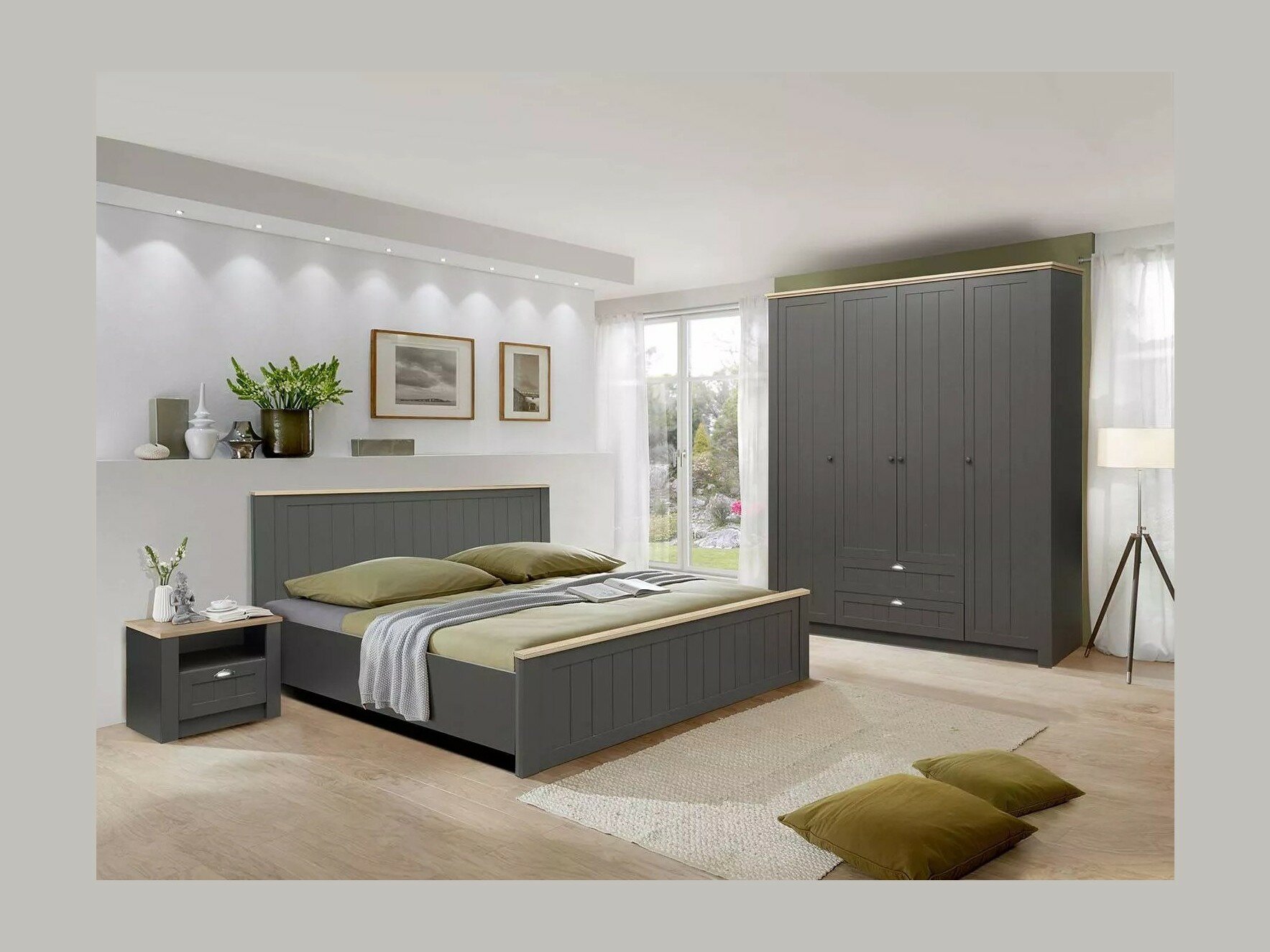 фото Спальня Прованс 2 (Олмеко) серый