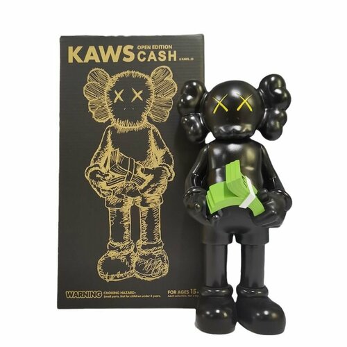 Коллекционная игрушка KAWS кэш черный с купюрами Companion Bearbrick 2600₽
