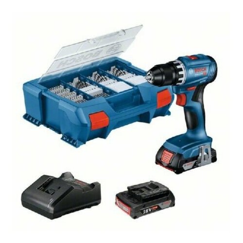 Аккумуляторная дрель-шуруповерт GSR 18V-45K3205 - Аккумуляторная дрель 18В 2Ач 06019K3205 Bosch Power Tools 4059952635682 112180₽