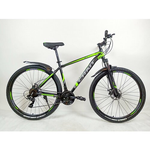 Велосипед горный(MTB) Ricks Crait Liberty 29 19, черно-зеленый, рама: сталь.