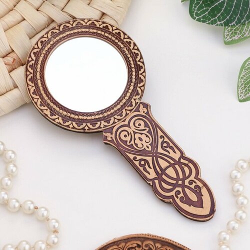 Зеркало с ручкой 275 х 15 см береста 643₽