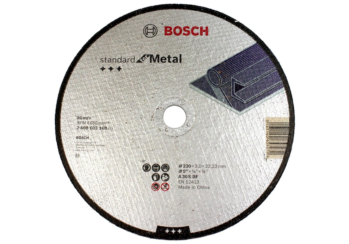 Отрезной круг Bosch Standard по металлу 230х3мм SfM, прямой (2608603168)