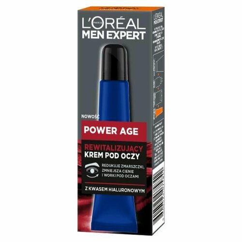 L'Оrеаl Paris Men Expert Kрем для глаз омолаживающий Power Age мужской для глаз, 15 мл (из Финляндии)