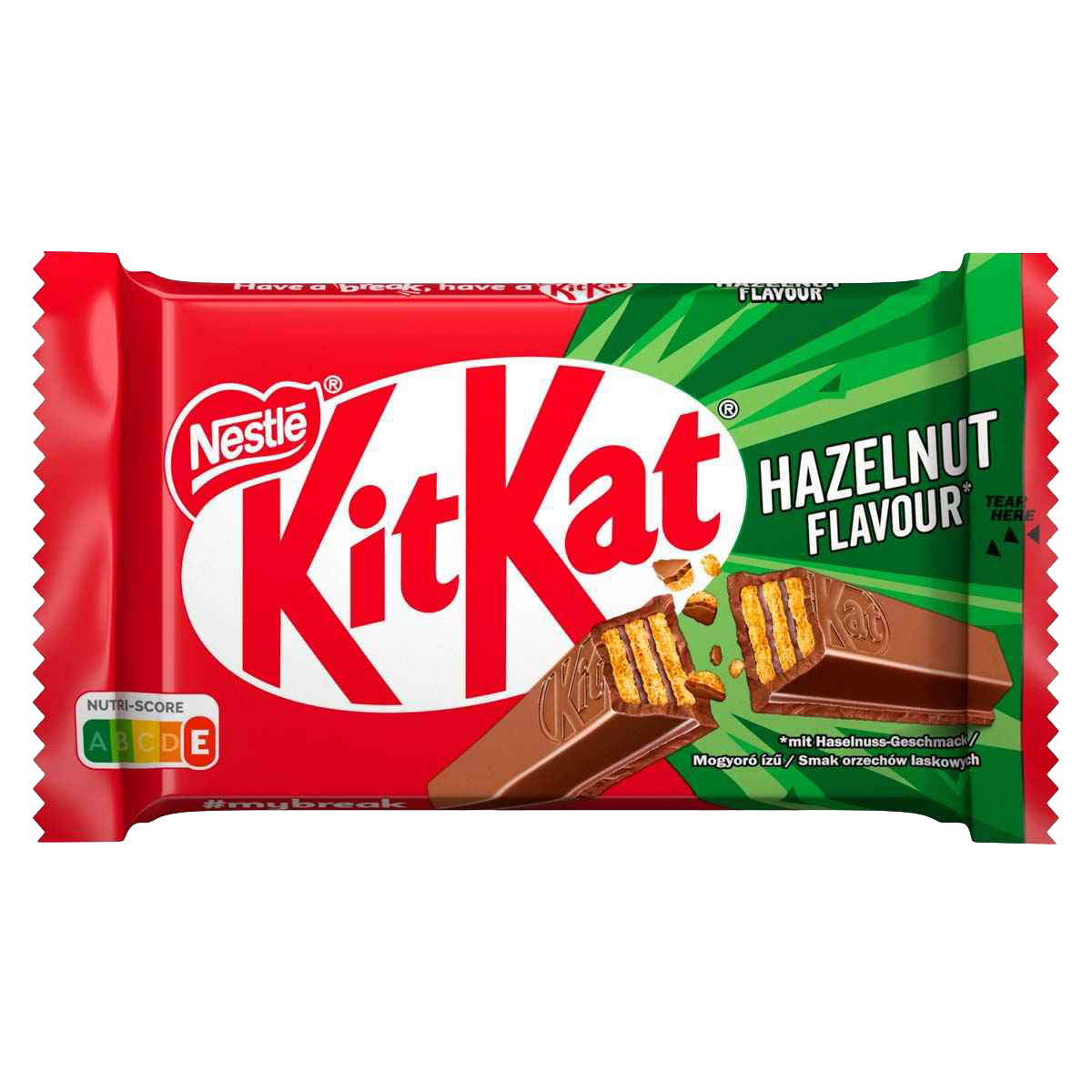 Шоколадный батончик KitKat 4 Fingers Hazelnut, с фундуком, 41,5 гр