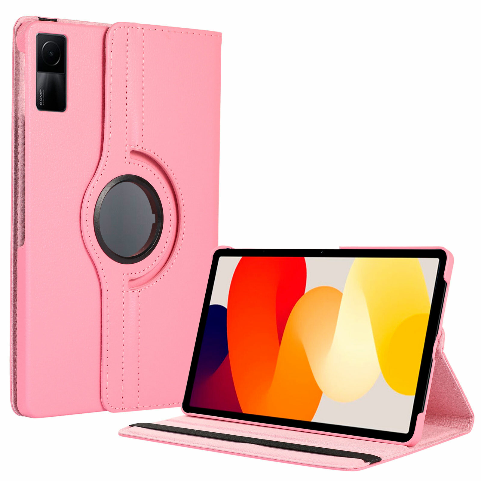 Чехол для планшета Redmi Pad SE (11 дюймов), с подставкой / поворотный 360 градусов (розовый)