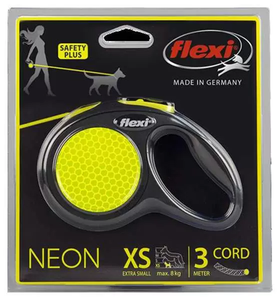 Flexi Рулетка New Neon тросовая XS, 3м, до 8 кг - фото №17