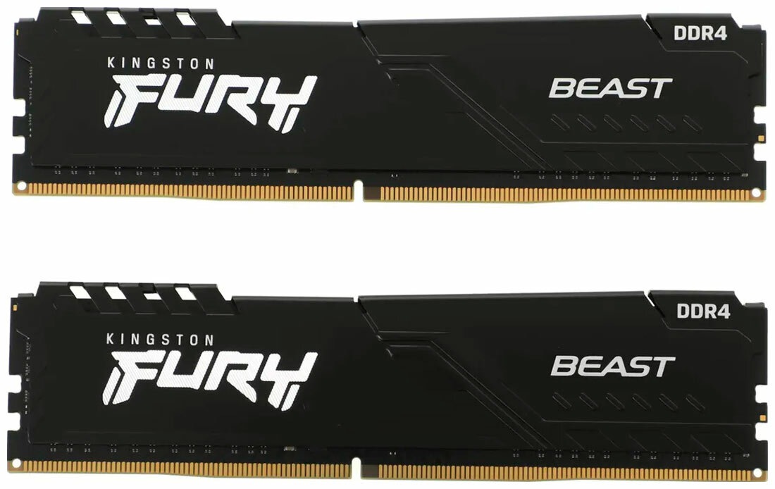 Оперативная память Kingston DDR4 32GB (2x16GB) 3600MHz FURY Beast Black (KF436C18BBK2/32)