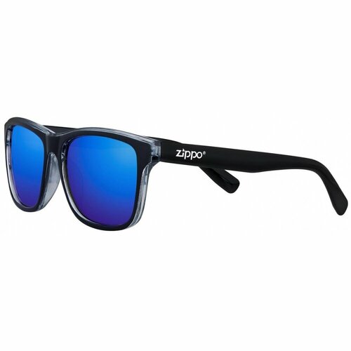 Солнцезащитные очки Zippo, серый, черный серьги крупные черные с серым фарфор