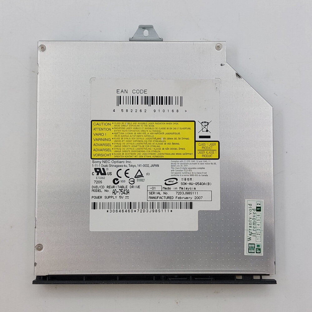 Привод DVD-RW AD-7543A, Sony, NEC, IDE