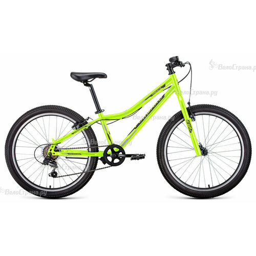 Подростковый велосипед Forward Titan 24 1.0 (2022) 24 Зелено-серый (126-155 см) подростковый горный велосипед mtb forward titan 24 2 0 disc 2022 рама 12 черно желтый