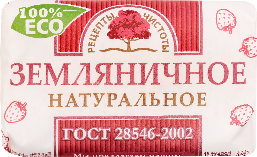 Туалетное мыло рецепты чистоты Земляничное, 200г