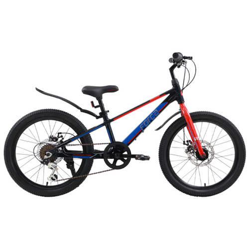 Детский велосипед TechTeam Forca 20 (2024), черный/красный (NN012558) велосипед techteam twen 20 черный