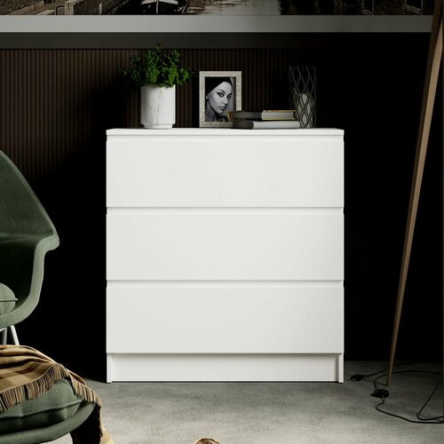 Комод Мальм-3 80х72, Белый